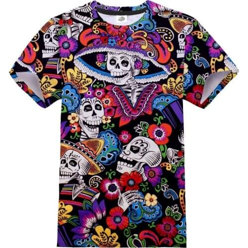 The new 2021 hip hop trend of 3 d digital printing cartoon animation short sleeve turtleneck menswear jacket with short sleeves