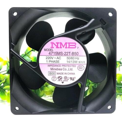 New original 4715MS-22T-B50 220V 14/13W 120*38 aluminum frame AC fan 1 year warranty