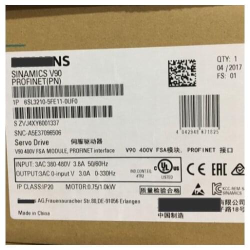 New original 6SL3210-5FE11-0UF0 V90 with PROFINET 380-480 V servo drive 6SL32105FE110UF0 spot