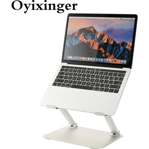 OYIXINGER Laptop Holder Stand Adjustable Laptop Stand For MacBook Aluminum Alloy Laptop Holder With Removeable Cell Phone Holder