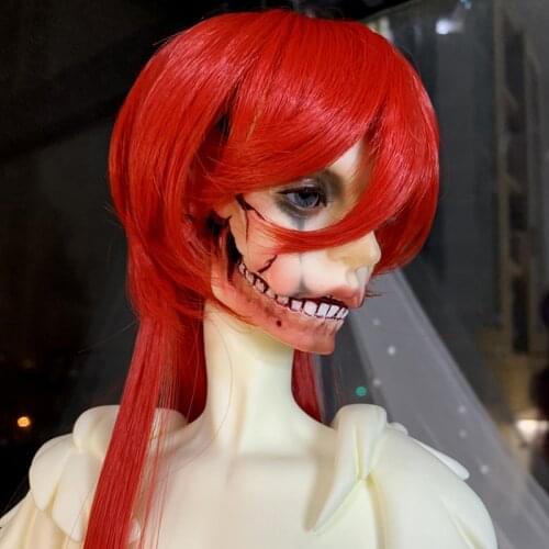 1/3 1/4 1/6 1/8 Long Fashion Style Red Hair High Temperature Wire BJD Wig For BJD Doll Wig