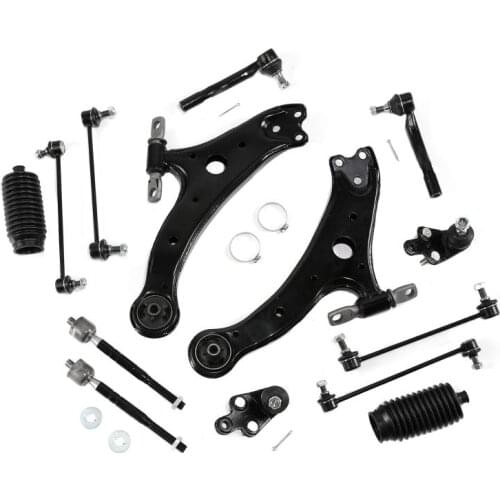 Front Lower Control Arm Tie Rods Ball Joint Tie Rod Sway Bar End Link Suspension Kit for Toyota Camry 2007-2011