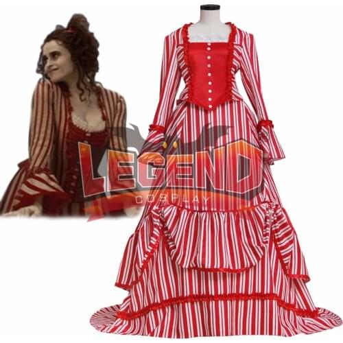 Sweeney Todd Mrs. Lovetts Red Striped Dress cosplay Costume custom made