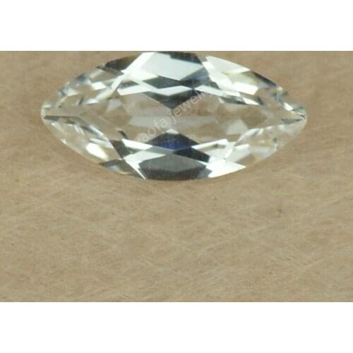 Size 5A 2x4~6x12mm Marquise Shape Cut 12# white synthetic corundum Loose Gems beads jewelry making diy faceted stone