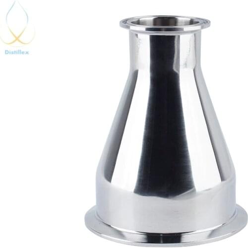 1,5"OD 50,5mm x 3" OD91mm Reducer .Sanitary Steel 304 . Height 110mm