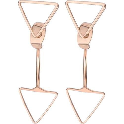 New Design Fashion Triangle Sense of Design Geometric Stud Earring Modern Female Jewelry Party Stud Womens Geometry Earrings