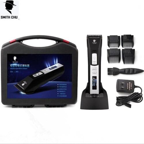 SMITH CHU Professional C-78 Electric Hair Clipper Titanium Blade Battery Mens Beard Trimmer Hair Cutting Machine Family Use