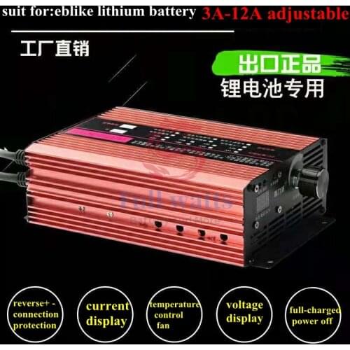 72V 60V 67.2V 84V Li-ion LiPo 48V Lifepo4 Lithium Battery Charger Curren Adjust 2A 5A 10A 12A Fast Charge ebike 12S 16S 20S 24S