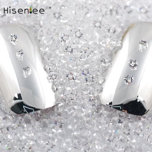 New 1.1mm 2880pcs Clear Crystal Nail Rhinestone Micro Rhinestones Bead 3D DIY Micro Nails Manicure Decoration