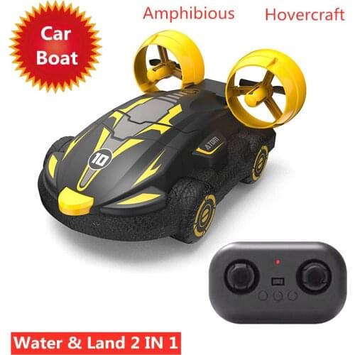 2.4G RC Amphibious Car And Boat 2 In 1 Remote Control Hovercraft Speedboat High Speed RC Drift Car Electric Kids Toys Gift Water