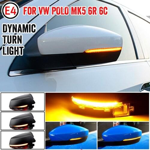 2pcs Dynamic Blinker For Volkswagen VW POLO MK5 6R 6C 2009-2013 2014 2015 2016 2017 LED Turn Signal Mirror Light Flasher Arrow