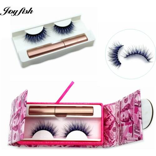 5 Magnetic Eyelashes Eyeliner Gift Pink Money Box Packaging 10 Magnet Faux Mink Eye Lash Extensions Dramatic Stage Cosplay