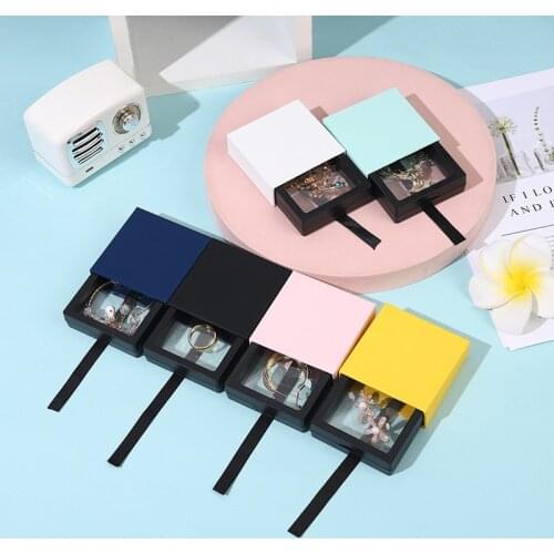 5pcs New Jewelry Box Transparent Box Drawer Box Jewelry Display Organizer Jewelry Boxes and Packaging Custom Logo Party Gift Box