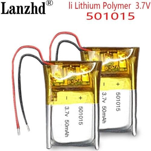 8-100PC 501015 50mah Lipo cells 3.7V Lithium Polymer Rechargeable Battery For MP3 MP4 MP5 GPS car recorder Bluetooth headset Toy
