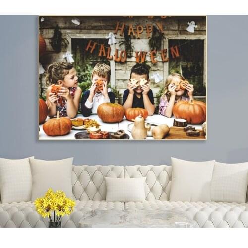 5D Halloween DIY Diamond Painting Halloween Pumpkin Bird Sticker Diamond Embroidery Mosaic Handmade Horror Home Decoration