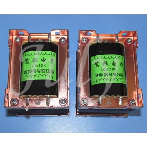 10K+10K:10K+10K balanced output transformer can pass AC 50mA， can be single-ended or balanced input and output，output power 1W