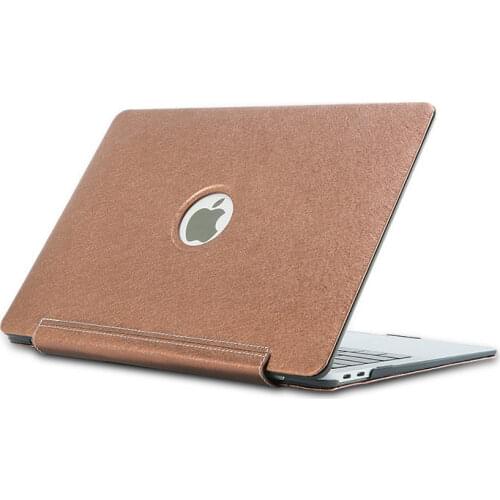 For MacBook Air Pro Retina 15 13 12 11 11.6 Laptop Case PU Siamese Holster Silk Shell Cover for MacBook Air Pro 13.3 15.5 Coque