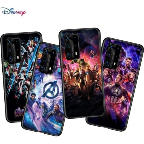 Marvel The Avengers For Huawei P40 P30 P20 Pro P10 P9 P8 Lite RU E Mini Plus 2019 2017 Black Phone Case Cover