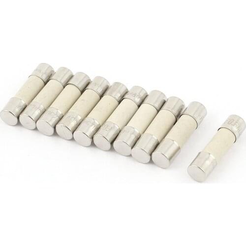 CNIM Hot 10Pcs 250V 0.5A 500mA Fast Blow Ceramic Fuses Tubes 5mm x 20mm