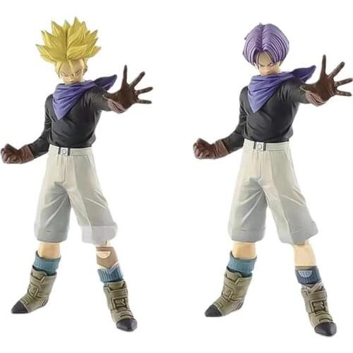 Dragon Ball Gt Cartoon Ultimate Warrior Purple Hair and Yellow Hair Trunks Figure Collectible Model Toys Childrens Gifts