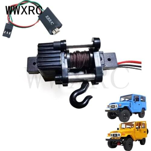Lectrical Automatic Winch + 4CH Control Cable For 1/16 WPL B14 B24 B36 C34 C44 MN90 Q65 RC Car Accessories Toys