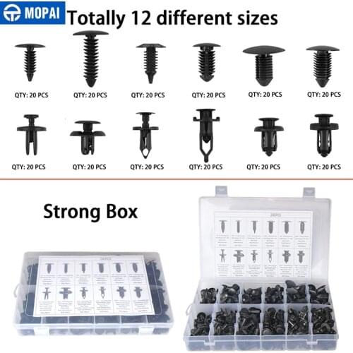 MOPAI Nuts & Bolts for Auto Body Retainer Push Type Pin Rivet Fastener Kit Fender Bumper Door Panel Rivet for Jeep Accessories