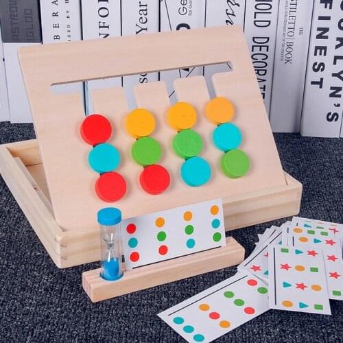 Montessori Toy Teaching Kids Four-color Game Enlightenment Logical Thinking Orientation Training Educational Toys Children Gifts