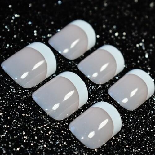 Artificial Fake Nail Tips Clear Natural French Short Nails False Nails Press On Nail Manicure Products Z459