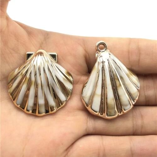 10pcs Sea Shell Pendant Ornament for Jewelry Making Home Decoration DIY Craft Conch Shell Accessories