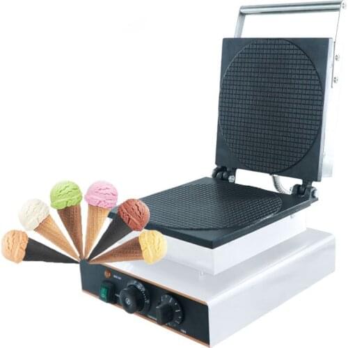 Commercial Electric Ice Cream Waffle Cone Maker 1750W Non stick Waffle Cones machine Suitable for Family Restaurant Bakeries