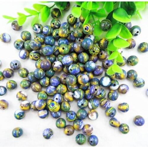 Flow Pattern Round Acrylic Loose DIY Spacer Beads 12mm 100pcs Jewelry Accessories Wholesale YK-37