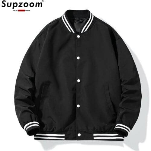 2020 New Brand Clothing Cotton Single Breasted Rib Sleeve Solid Short Bomber Jacket Men Fashion Thin Stand Baseball Suit
