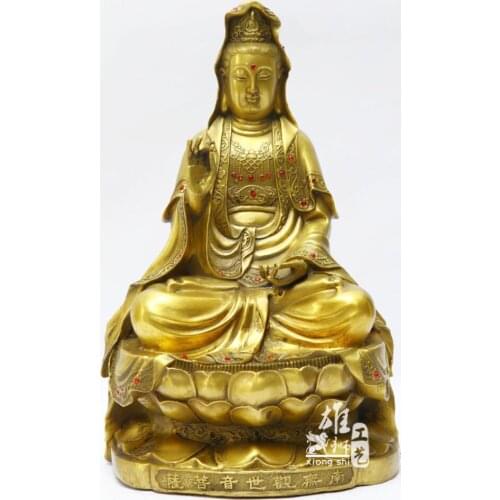 Copper avaloktesvara copper decoration bottle bronze crafts buddha