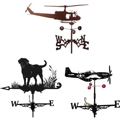 Metal Weather Vane Wind Direction Indicators Garden Stake For Cupolas Farm
