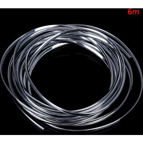 1 Roll 6M Car Door Molding Car Body Chrome Door Edge Molding Trim Strip Scratch Protector Guard Auto chrome