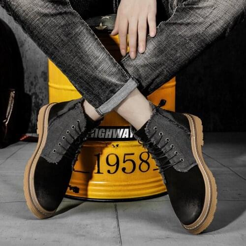 Wintermen western leather boots MEN boot BOOTS shoes chelsea work cowboy dress man rubber ANKLE coturno vintage casual ankle