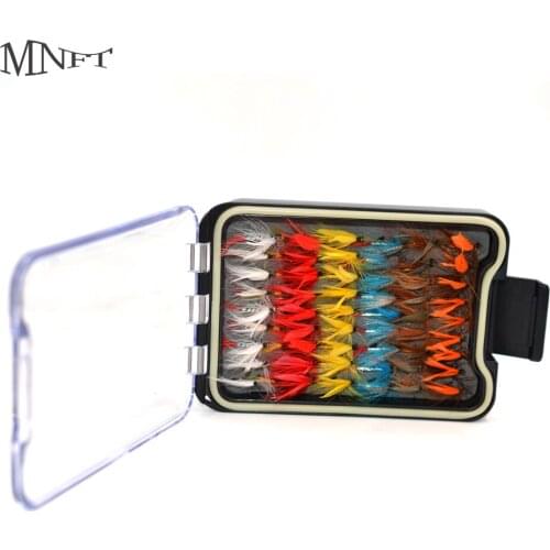 MNFT 40/54/72/120 Boxed Fly Fishing Flies Trout Lures Dry/Wet Flies Nymphs Ice Fishing Lure Artificial Bait Waterproof Pesca Box