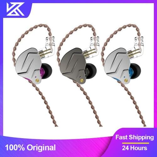 KZ ZSN Pro In EAR Mixing Technology 1BA+1DD HIFI Bass Metal Earplugs Movement Noise Reduction Can Be Changed Line