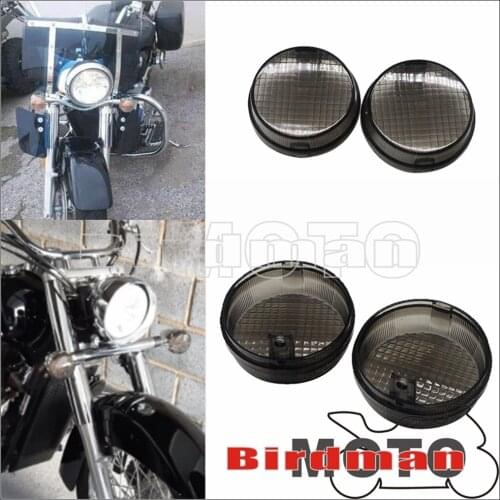 Cruisers Front&Rear 2.75" Turn Signal Cover Replaceable Lens for Kawasaki Vulcan 1600 Classic Noma Honda Shadow Aero Stateline