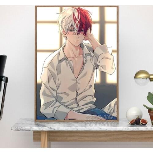 Canvas Poster Painting Anime Shoto Todoroki My Hero Academia Wall Art HD Print Picture Modern Modular Living Room Home Decor