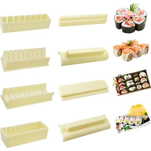 Sushi Hand Maker Japanese Seaweed Rice Roll Mold DIY Cooking Onigiri Kitchen Bamboo Making Tools Gadgets Laver Easy Kit Apparatu