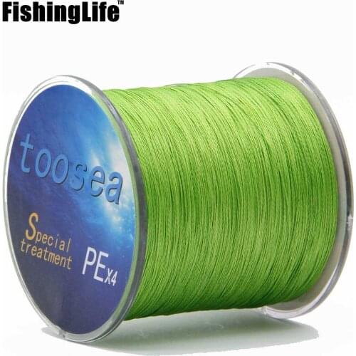 FishingLife 500M PE Braided Fishing Line 4 Stands 10-80LB Multifilament Fishing Line for Carp Fishing Wire for All Fishing