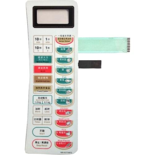 Replacement NN-K577WFS Microwave Membrane Panel Touch Switch 243x83mm for Microwave Oven Repair Parts