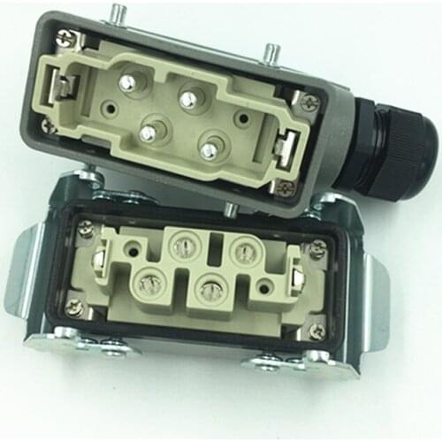 Heavy-duty Connector 80A Rectangular Hot Runner Plug HK-004/2 Industrial High-current Socket 4 Core 6 Core 12 Core
