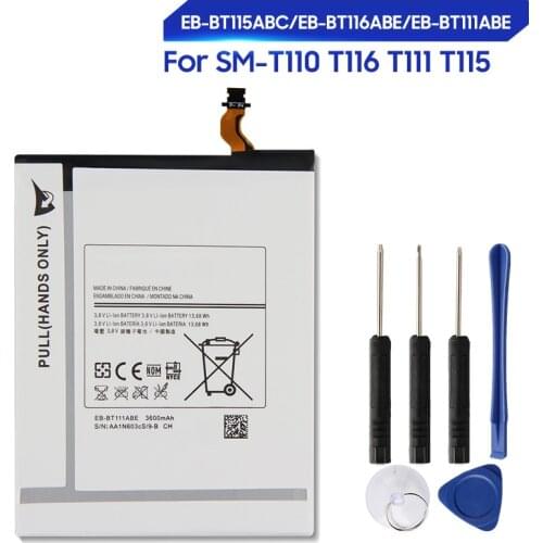 Original Replacement Battery For SAMSUNG T115 T116 SM-T110 SM-T111 EB-BT111ABC EB-BT111ABE EB-BT115ABC EB-BT115ABE 3600mAh