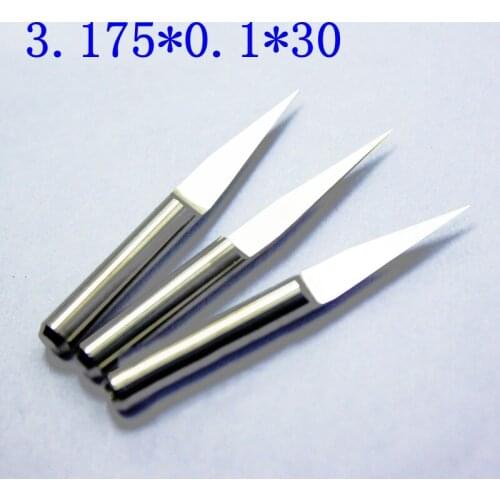 10 PCS 3.175MM Shank, Flat Bottom CNC Router Bits, Cutting Bits,Engraving bits,V Shape Engraving Bit,PCB Cutters