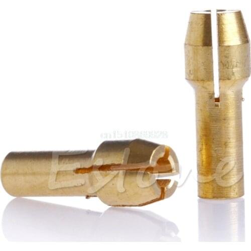 10Pc Brass Drill Chucks Collet Bits 4.8mm Shank 0.5-3.2mm Brass Drill Chucks Collet Bits for Dremel Rotary Tool