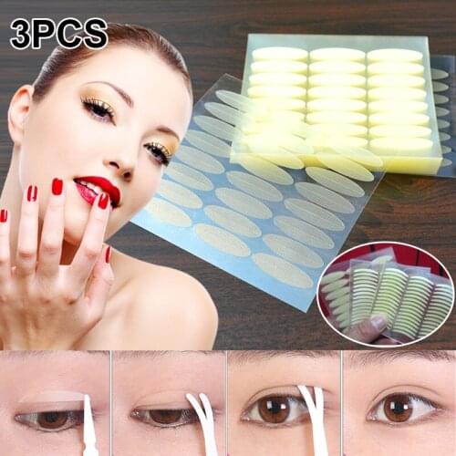3 Pcs Women Invisible Double Eyelid Tape Transparent Self-adhesive Double Eyelid Sticker 789