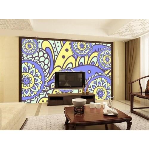 Custom 3D art wallpaper,Traditional patterns murals, restaurant living room tv sofa wall bedroom 3d wallpaper papel de parede