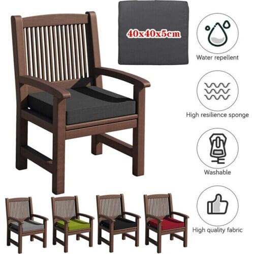 40cm Waterproof Garden Rattan Chair Cushion Seat Pad Removable Patio Garden Outdoor Home Replacment Chair Seat Cushion